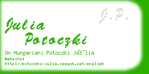 julia potoczki business card